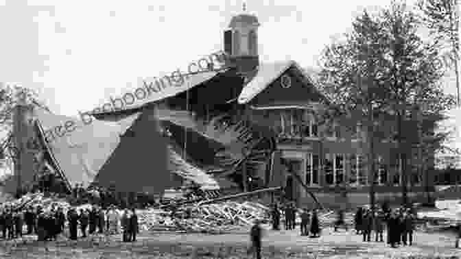 A Haunting Image Of The Bath Schoolhouse In Ruins After The Tragic Explosion That Claimed Innocent Lives Maniac: The Bath School Disaster And The Birth Of The Modern Mass Killer