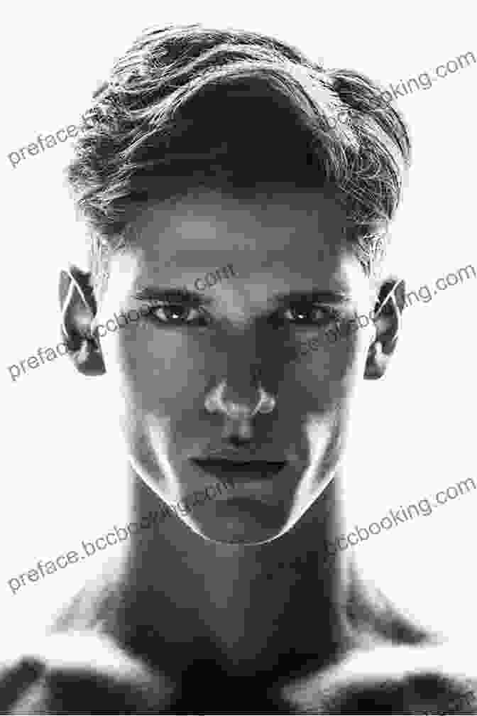 A Striking Black And White Portrait Of A Male Model, Revealing The Enigmatic Depths Of His Gaze. The Art Of Man Volume 1 EBook: Fine Art Of The Male Form Quarterly Journal