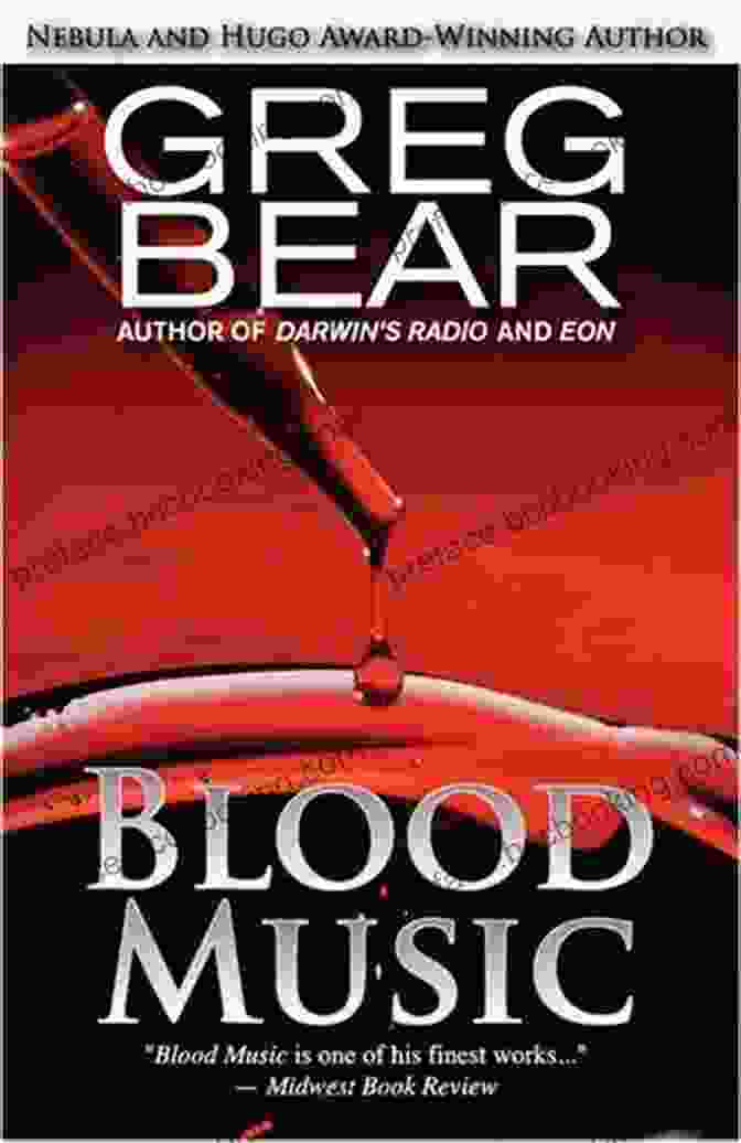 Blood Music Book By Greg Bear, Featuring A Red Heart Shaped Silhouette On A Black Background Blood Music Greg Bear