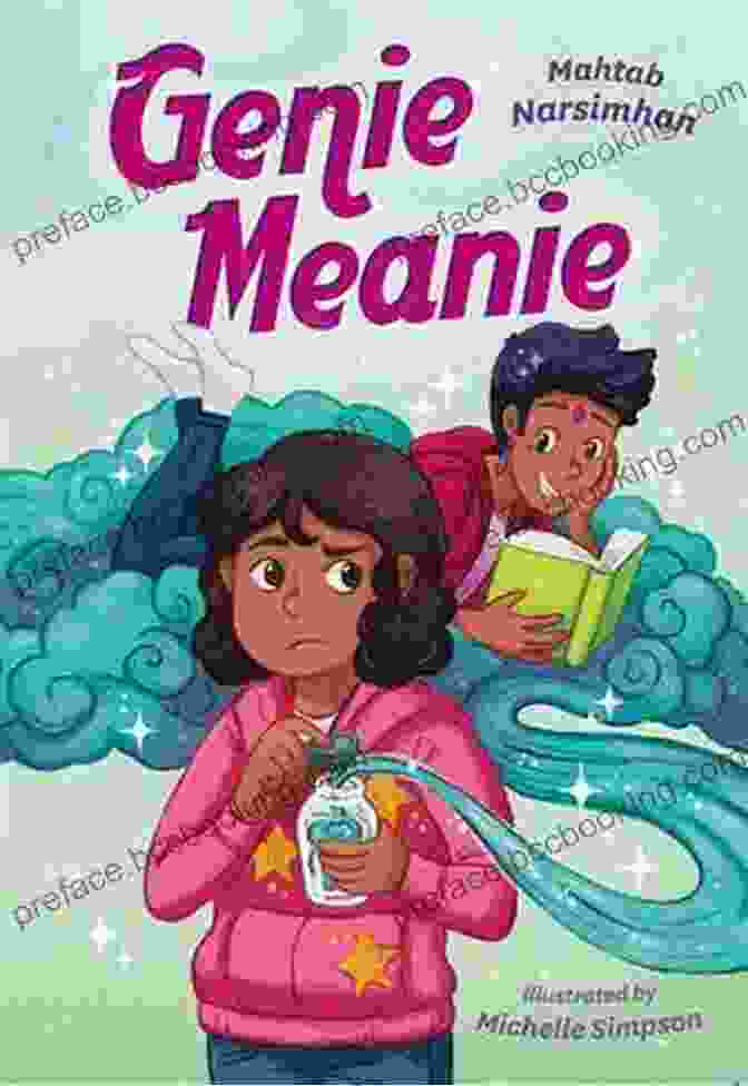 Cover Image Of Genie Meanie Orca Echoes Book By Mahtab Narsimhan, Featuring A Young Girl And An Orca Swimming In The Ocean Genie Meanie (Orca Echoes) Mahtab Narsimhan