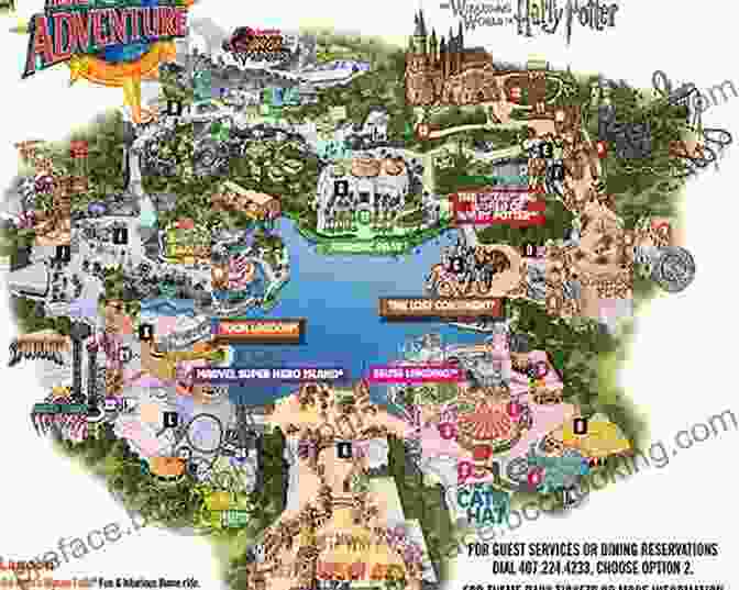 Detailed Map Of Universal Islands Of Adventure The Great Universal Studios Orlando Scavenger Hunt: A Detailed Path Through Universal Studios Florida And Universal S Islands Of Adventure (Scavenger Hunt 2)