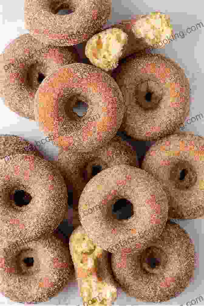 Fluffy Cinnamon Sugar Donuts Arranged On A Plate Air Fryer Baking: 25 Air Fryer Dessert Recipes For Family