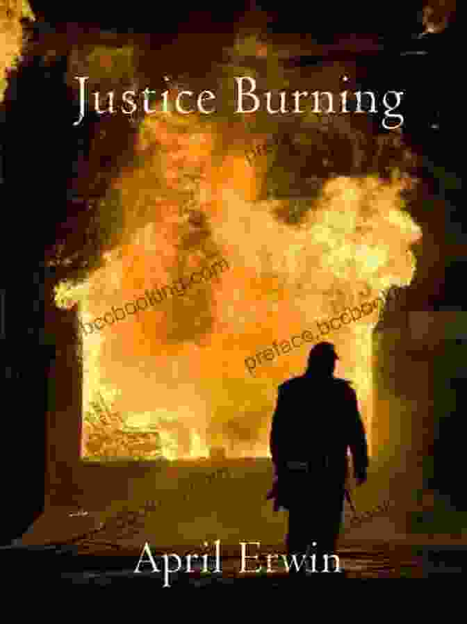 Justice Burning Book Cover Featuring A Burning Cityscape And Silhouette Of A Detective Justice Burning (Darren Street 2)