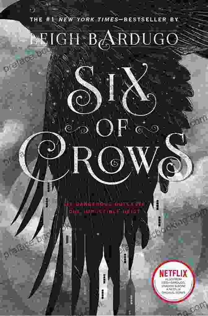 Six Of Crows Book Cover Featuring A Group Of Six Diverse Characters Standing In Front Of A Ketterdam Skyline Six Of Crows Leigh Bardugo