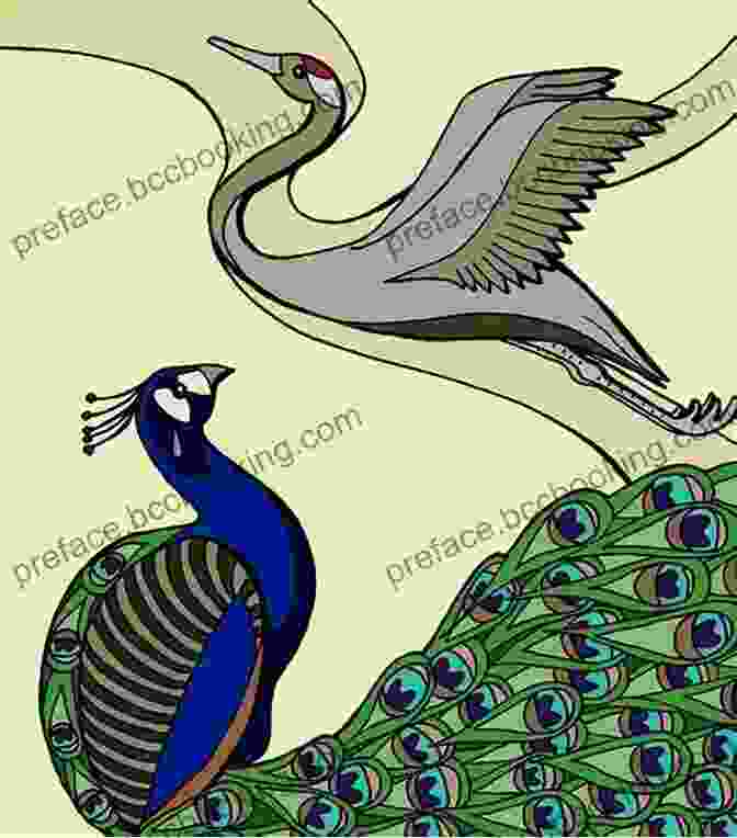 The Peacock And The Crane Fable Illustration The Peacock And The Crane An Aesop Fable With Facts About Them (Fables Folk Tales And Fairy Tales)