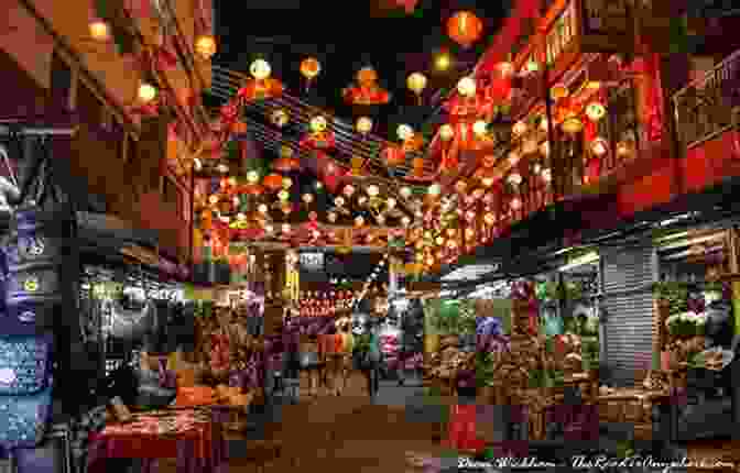 The Vibrant Chinatown Night Market With Colorful Lanterns And Street Food Through NYC: A Comic About A Walk Through The City Of New York
