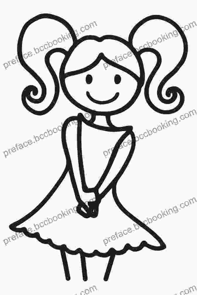 Young Girl Drawing Stick Figures Kids Stick Figure Clip Art